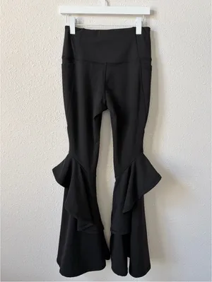 A Rare Bird Flare Bottom Legging Black Size Small Bohemian Goth thumbnail 2