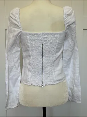 Reformation Khloe Linen Top thumbnail 6