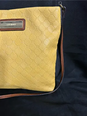 Steve Madden Crossbody Bag in Mustard Yellow & Brown thumbnail 3