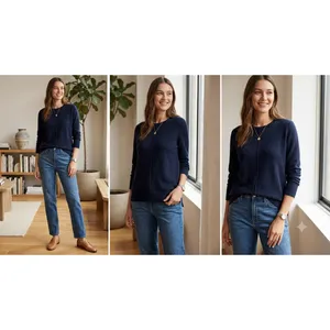 Banana Republic Navy Merino Wool Cashmere Blend Crew Neck Sweater‎ XS Filpucci thumbnail 2