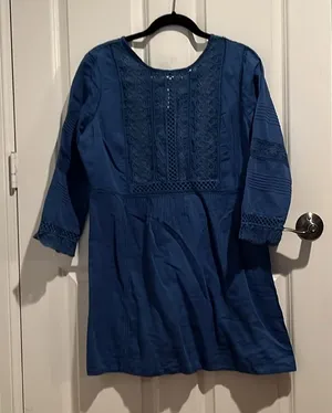 Free people linen/cotton Dress L thumbnail 1