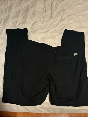 Vuori Women Ripstop Pant Charcoal Canvas Drawstring Tapered Stretch thumbnail 2