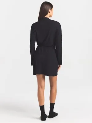 NWT Skims Sleep Short Robe in Onyx thumbnail 2