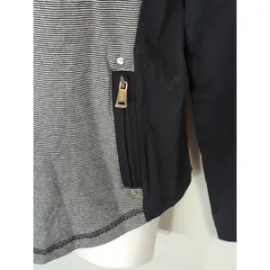 Lauren Ralph Lauren Black &‎ White Striped Full zip Track Jacket Womens Small thumbnail 3