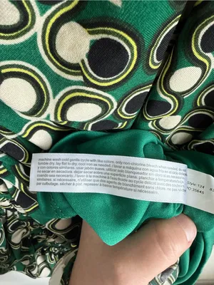 ELOQUII Green Abstract Print Ruched Midi Maxi Dress Long Sleeve Size 18 thumbnail 11