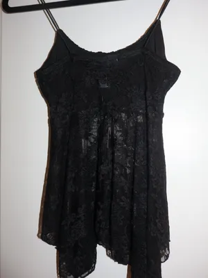 Just Polly New York Black Lace Babydoll Cami Top NWT Size S thumbnail 5