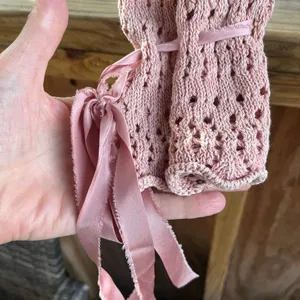 Free People Pointelle Pullover Sweater In Mauve Rose Size L. NEW thumbnail 11