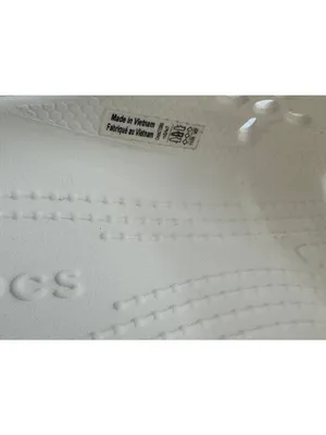 Crocs Classic Floral Cutout Sandals 210966 White Slip On Slide Men's 5 Women's 7 thumbnail 5