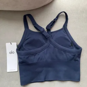 Alo Yoga Seamless Ribbed Favorite Bra Tank Navy S thumbnail 5