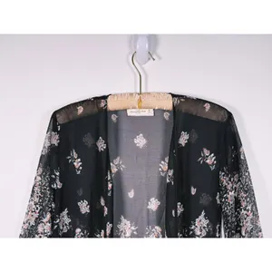 Abercrombie Boho Fringe Kimono Size XS Black Hippie Festival Coachella Western thumbnail 5