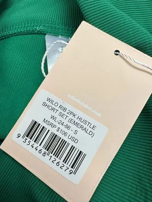 Wilo the Label Hustle Shorts Ribbed Crossover Emerald Green Women’s Small thumbnail 4