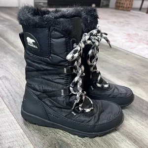 Sorel Women’s Whitney Tall Lace II Boot Black Waterproof Boots Women’s Size 5 thumbnail 2