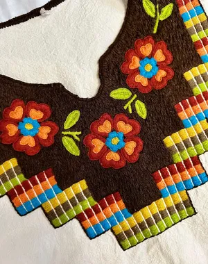 Vintage 70s Flowy Embroidered Top thumbnail 2