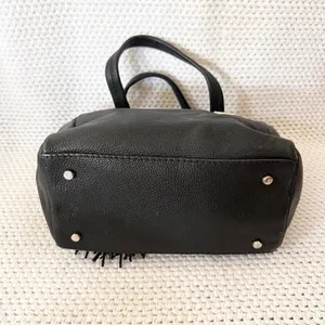 Kate Spade Small Top Zip Alena Black Leather Satchel Shoulder Bag Tassel Fob thumbnail 7