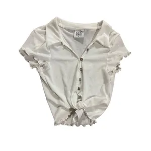 BDG Urban Outfitters Womens White‎ sheer Tie Button Up Shirt small thumbnail 4