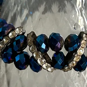 Set of 9 Chic Multi-Color Aurora Borealis Faceted Beaded Stretch Bracelets thumbnail 16
