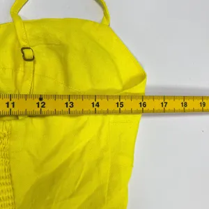 NWOT Farm Rio Linen Blend Yellow Sleeveless Midi Dress Size L thumbnail 15