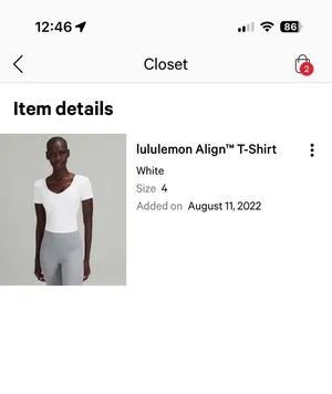 Lululemon Align White Shirt thumbnail 4