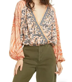Free People Floral Cruisin Together print top, US Women's Medium NWOT thumbnail 1