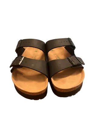 Birkenstock Papillio Black Arizona Flex Double Strap Platform Sandals 11 Narrow thumbnail 3