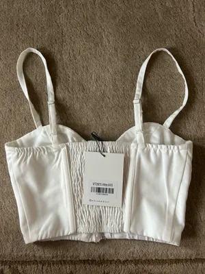 Hello Molly White Top Crop thumbnail 2