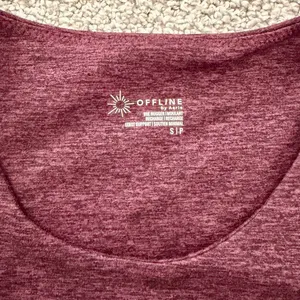 Burgundy OFFLINE by aerie The Hugger Keyhole Longline Sports Bra thumbnail 5