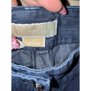 Michael Kors Women Indigo Blue Wide Leg Chambray Denim Trousers Pants Size 10 thumbnail 7