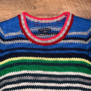 American Eagle Outfitters Colorful Wool-Blend Striped Knit Sweater Grandpa Core thumbnail 5