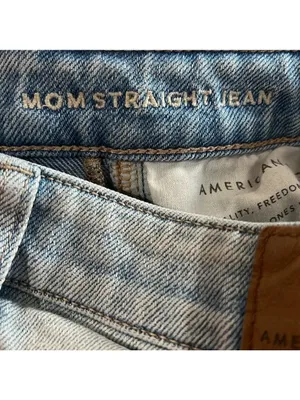 American Eagle Outfitters Mom Straight Denim Jeans Size 00 thumbnail 9