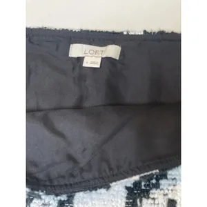 LOFT Skirt Black White Houndstooth Fully Lined Mini Size 4 thumbnail 5