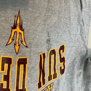 Gray Short Sleeve Tee with Collegiate Design - Arizona State thumbnail 2