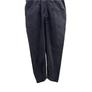 Free People Marci Denim Jumpsuit M Iron Black Utility Coverall Boiler Suit Work thumbnail 5