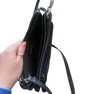 Giani Bernini Black‎ Leather Casual Classic Small Crossbody Shoulder Purse thumbnail 5