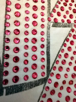 Kiss White Short Sleeve Tee Pink Rhinestone Logo Lightning Bolt thumbnail 4