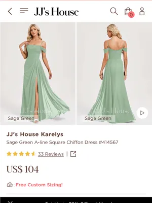 JJ's House Sage Green Bridesmaid Dress thumbnail 7