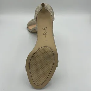 ⭐🆕 Jessica Simpson gold champagne Sparkly heels. C1‎ thumbnail 11