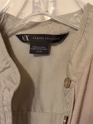 Last chance-Armani Exchange Light Taupe Button-Front Shirt thumbnail 4