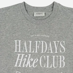 Halfdays Hike Club T Shirt Womens Small Gray Graphic Tee‎ Short Sleeve New thumbnail 1