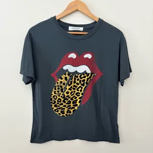 DAYDREAMER FOR FREE PEOPLE Stones Flocked‎ Leopard Tongue Tee Size XS thumbnail 7