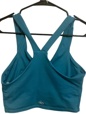 Alo Yoga Women’s Bright Aqua Low-Impact Bra Tank Top thumbnail 2