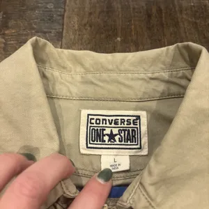 Converse‎ One Star Junior Large 100% Cotton Cute Khaki Jacket~Button Up~Pockets thumbnail 2