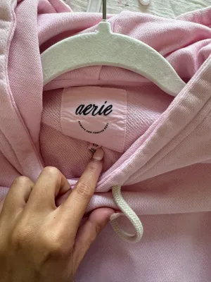 Aerie Pink Hoodie Light Lightweight thumbnail 4