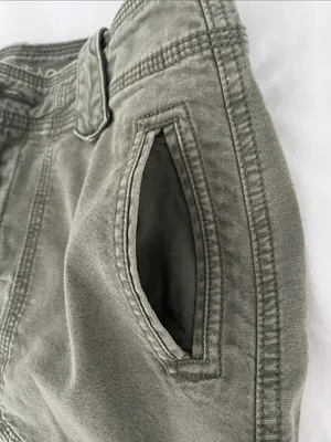 American Eagle Outfitters Olive Utility Mini Skirt with Front Pockets thumbnail 3