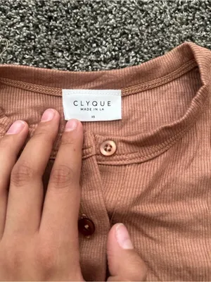 CLYQUE Brown Bodysuit Size XS 0277 thumbnail 3