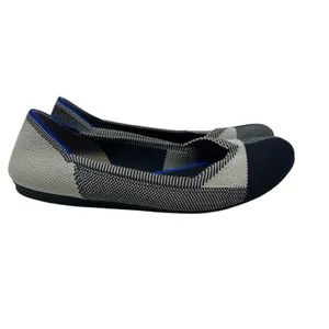 Rothy's The Flat Captoe Black White Plaid Check‎ Retired Ballerina Size 7 thumbnail 6