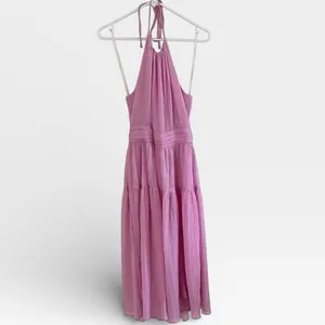 ASTR The Label Halter Neck Midi Maxi Open Back Light Pink SMALL thumbnail 3