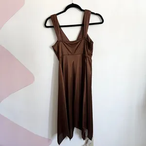 Windsor Brown Beaded Babydoll Dress, Y2K, Boho, Vintage, Retro, Elegant, Formal, Medium‎ thumbnail 2