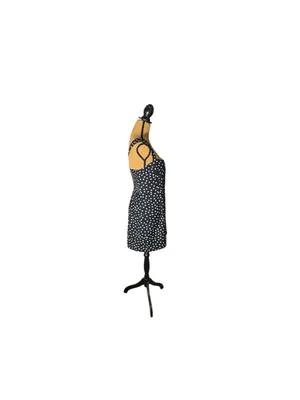 Abercrombie & Fitch NWT M Navy Polka Dot Mini Dress Sweetheart Twee Fit Flare thumbnail 2