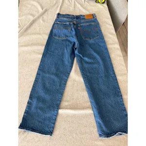Levis Ribcage Straight Ankle Jeans Womens 29 High Rise Button Fly Blue Denim thumbnail 5