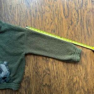 Aerie Fleece Pullover Quarter Zip Sweatshirt Olive Green Camo Womens Size Small thumbnail 6